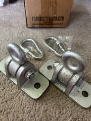Jungle Gym Kingdom Swing Set Hangers 2 Heavy Duty Brackets with Locking Snap