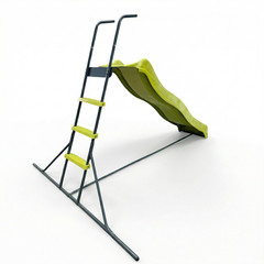 Kids Plastic Slide Indoor Freestanding Playground Equipment Green
