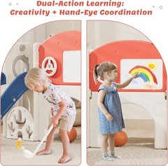 10 in 1 Toddler Slide Playset for 1-3 Years – 1-Hour Easy Assembly Sturdy