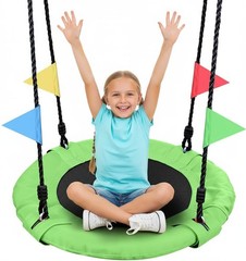 24″ Kids Tree Swing – Outdoor Small Saucer Swings with 900D Oxford Fabric, Ba…