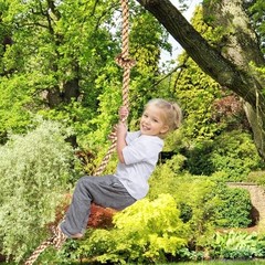 Climbing Rope for Kids, 8.2 FT Long with 4 Knotted Steps, Playground Coffee