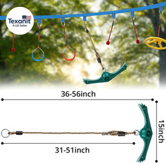 Swing Spins Set: 360° Handle Twist-Spin Flips Toy – Slackline Attachments Activa