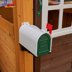 Castlewood Wooden Swing Set Playset with Clubhouse Mailbox Slide and Play Kitche