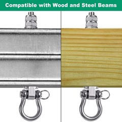 Heavy Duty Bearing Swing Hangers, 4 Pack Stainless Steel Swing Set Hooks for …