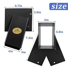 Heavy Duty Swing Set Brackets – 2 Pack A-Frame Mounting Hardware, Black
