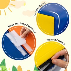 10-Piece Foam Climbing Blocks Soft PU Leather Play Gym for Crawling and Sliding