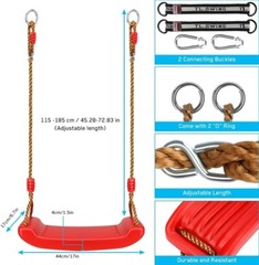Swing Set Children Swing Plastic Swings with Easy Install Adjustable Rope Safe