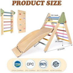 5-In-1 Pikler Triangle Set Indoor/Outdoor Climbing Toy for Toddlers, Freestandin