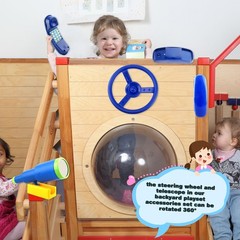 Playground Accessories Swingset Steering Wheel Plastic Telescope Telephone Sw…