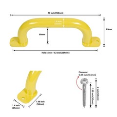 10 Inch 4 Pieces Blue Metal Safety Handles for Playground Accessories – Outdo…