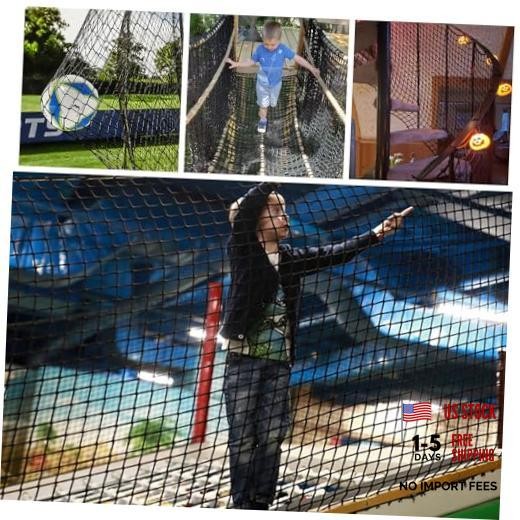 Climbing Cargo Net for Kids Outdoor Balcony Safety Net 4.9×9.8ft(1.5x3m) Black