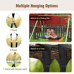 Costway 700lb Giant 60” Platform Tree Swing Outdoor w/ 2 Hanging Straps