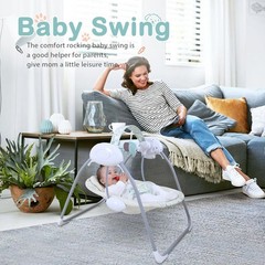 Baby Swing for Infant,Newborn Swing with Music,5 Speed Levels,Timing Setting,…