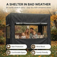 Outdoor Swing Cover,Patio Swing Chair Covers,Garden 69” L x 45” D x 57” H