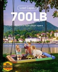 60″ Tree Swing, 700lbs Capacity Rectangle Platform Swing, Waterproof and Dura…