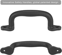 Dolibest Set of 4 Safety Playground Handles,Swing Kids Black-4pcs