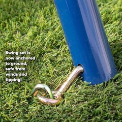 MSC-5272 Metal Ground Anchor Kit for Swing Sets, Gold