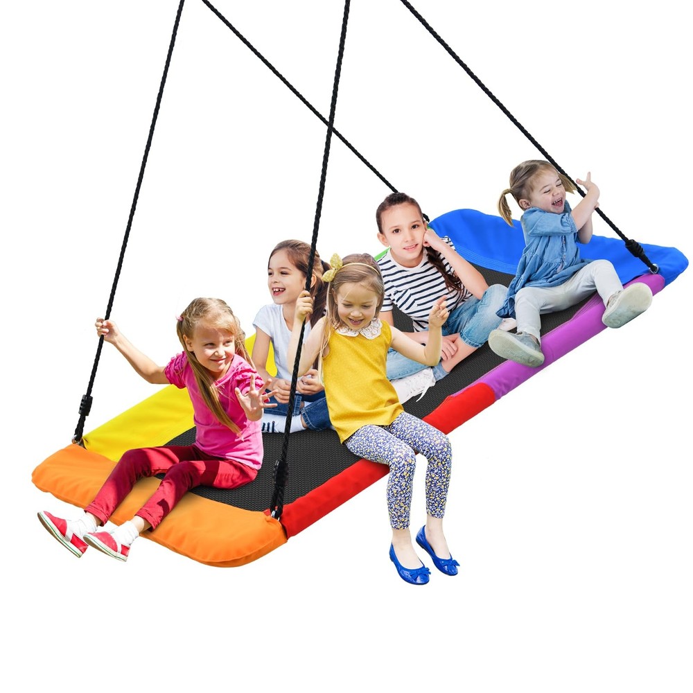 60″ Rectangle Platform Tree Swing for Kids Adults, 700lb Capacity Outdoor Gia…