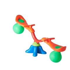 360° rotating 55lb capacity toddler seesaw for ages 3+ with adjustable design