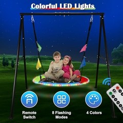 Swing Sets for Backyard, 40 Inch Flying Saucer Swing with 440lbs Capacity