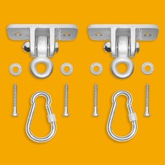 2 Heavy Duty Swing Brackets with Locking Snap Hooks – Easy Assembly & Durable