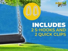 SWING SET STUFF INC. SMALL MEGA FLAT SEAT 5.5 FT UNCOATED CHAIN (BLACK) 0313