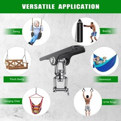 360° Swivel Swing Hanger Swing Ceiling Mount with Removable Hooks Hanging Cha…