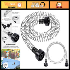 Heavy Duty Stainless Steel Zipline Spring Brake – 5.3ft Stopper for 3/16-3/8″ Wi