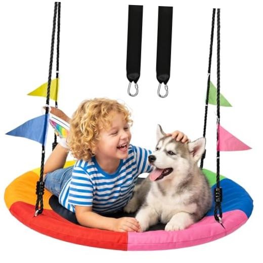 Tree Swing Saucer Swing for Kids, 900lbs Weight Capacity, with 24 Inch