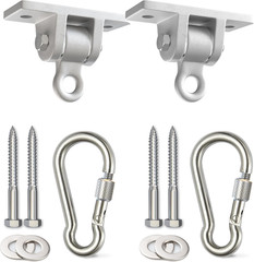 Swing Set Hangers – 2 Heavy Duty Brackets with Locking Snap Hooks for Porch, Pat