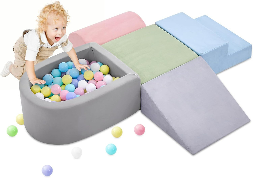 Soft Foam Climbing Blocks Set for Toddlers – 5-Piece Activity Play Set