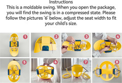 Toddler Swing, Full Bucket Baby Swing Seat & Iron Chains (Yellow) | Baby Swing O