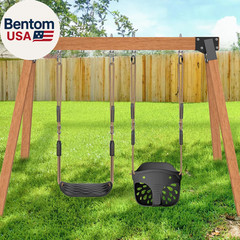 Heavy Duty Swing Seats for Kids & Adults, High‑Back Full Bucket Toddler Swing &