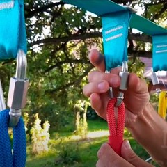 Set of 5 Carabiners for Ninja Slackline. Triangle Shaped Quick Links for Ninj…