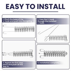 Porch Swing Springs Heavy Duty Stainless Steel 2 Pack Replacement Hardware (76