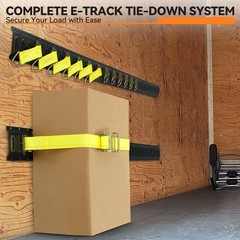 Elechomes E Track Tie-Down Rail Kit：22 Pcs Set Etrack kit 6 Rails, 2 Ratc