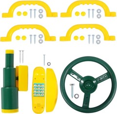 Playground Swingset Attachment Pirate Ship Wheel Toy Telescope Telephone for Kid