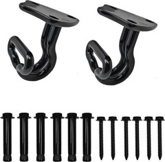 2PCS Black Stainless Steel Swing Hanger Sets with 6 Screws, 1100LB Capacity H…