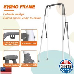 Taleco Gear Foldable Toddler Swing Set, Indoor and Outdoor Baby Swing, Kids S