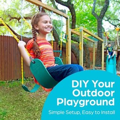 Weather-Resistant Swing Seat Replacement – 2 Pack for Safe Family Play in Green