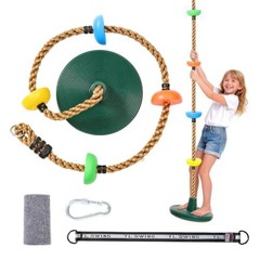 Tree Swing for Kids, 330LB Capacity Heavy Duty Climbing Rope with Green