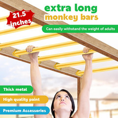 21.5 Inch Metal Monkey Bars Ladder Rungs Set for Backyards Playground and Childr