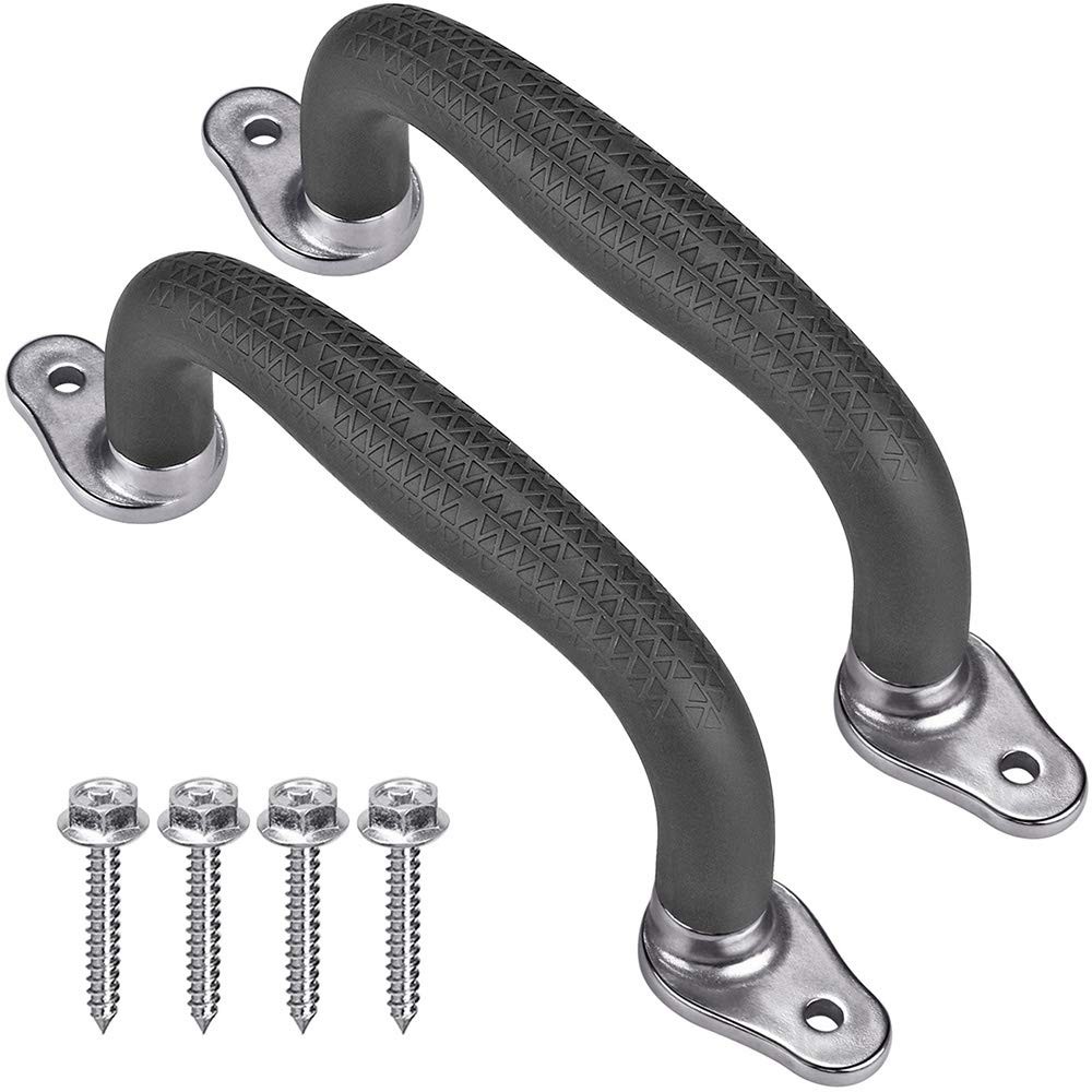 SELEWARE Black Playground Safety Handles, Non-Slip Kids (2 Pack)