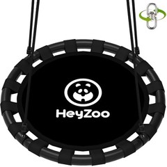 Saucer Swing, 48 Inch Larger Swing Sets for Backyard and Outdoor 48 inch Black
