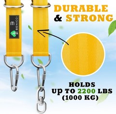 Durable Tree Swing Hanging Kit – 20ft Safety Straps, Alloy Carabiners Set of 2
