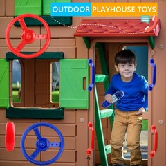 8 Pcs Playground Accessories Swingset Steering Wheel Safety Handles Plastic S…
