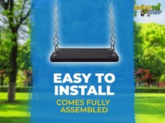 SWING SET STUFF INC. SMALL MEGA FLAT SEAT 5.5 FT UNCOATED CHAIN (BLACK) 0313