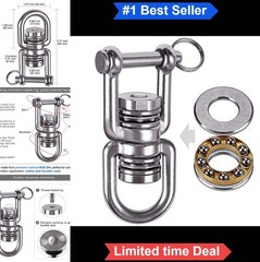 360 Degree Swing Swivel 2 Bearing 770LB Rotational Device for Tree Swing Aerial