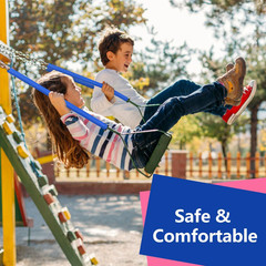 2 Pack Swing Chain Covers for Playground Safety – High Visibility Blue Sleeve