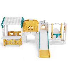 10in1 Toddler Slide Swing Playset Climber w/Playhouse Playground Indoor Outdoor